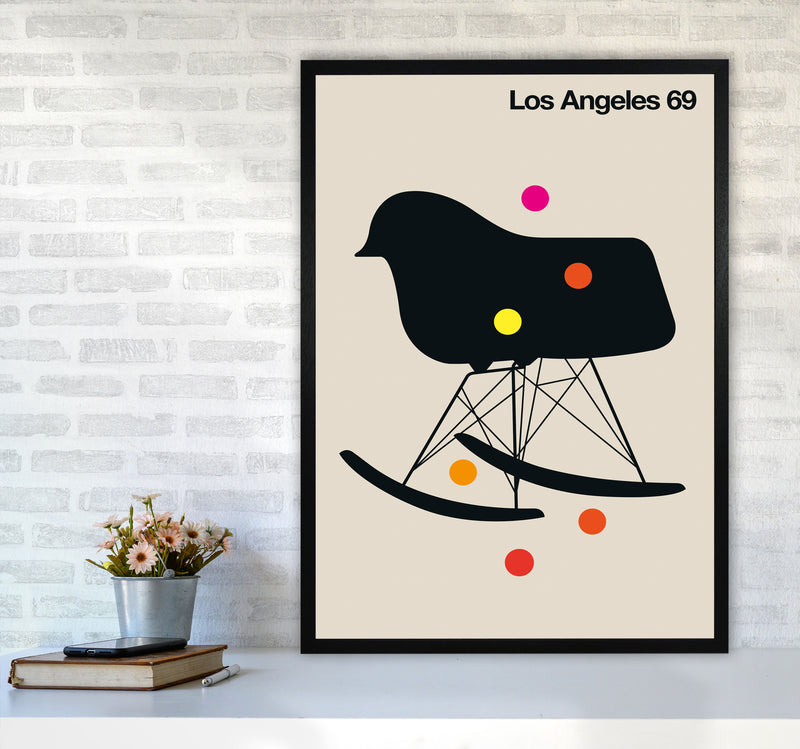 LA 69 Art Print by Bo Lundberg A1 White Frame