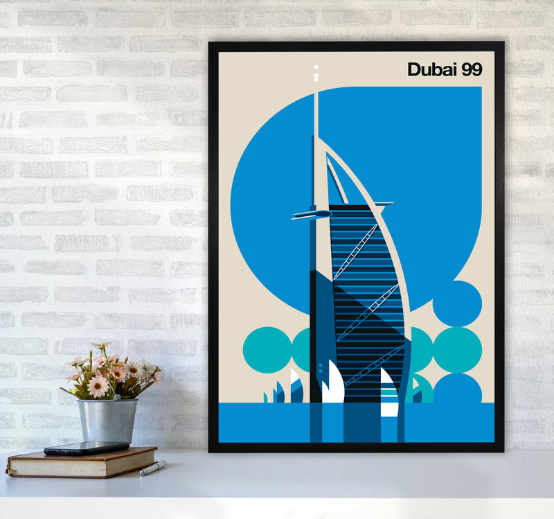 Dubai 99 Art Print by Bo Lundberg A1 White Frame