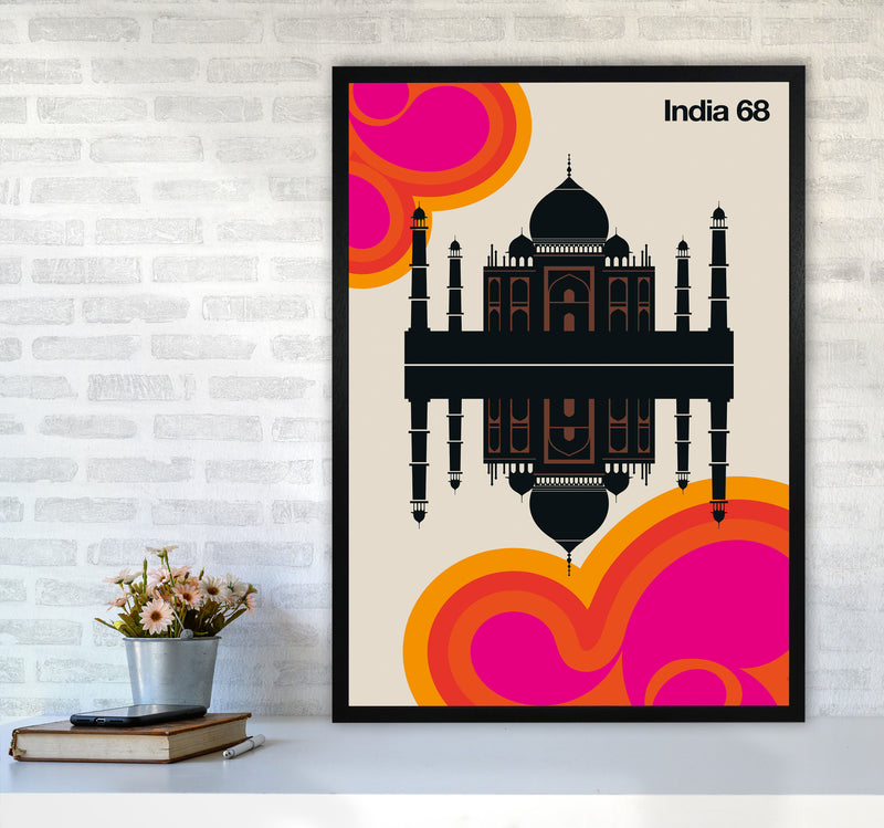 India 68 Art Print by Bo Lundberg A1 White Frame