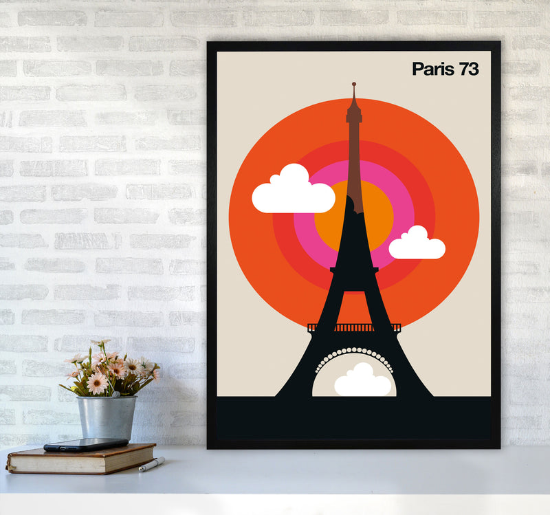 Paris 73 Art Print by Bo Lundberg A1 White Frame