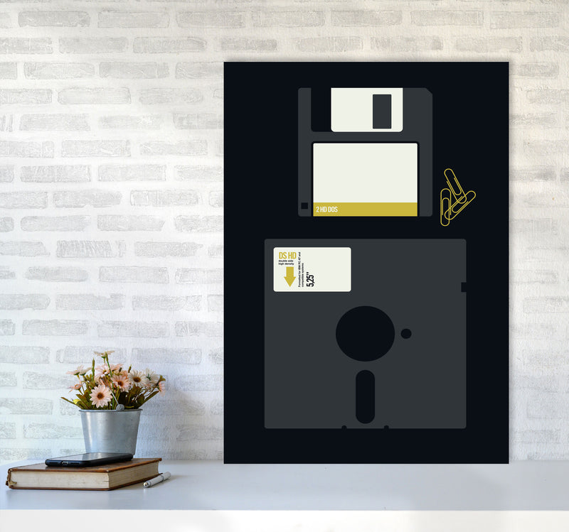Icons Floppy 2 Art Print by Bo Lundberg A1 Black Frame