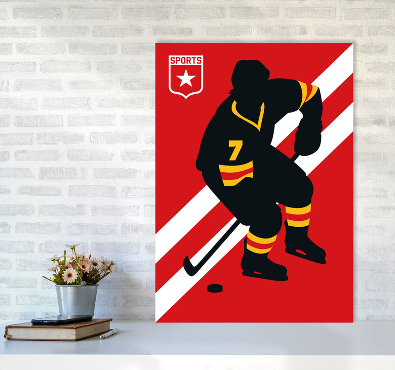 Icehockey Art Print by Bo Lundberg A1 Black Frame