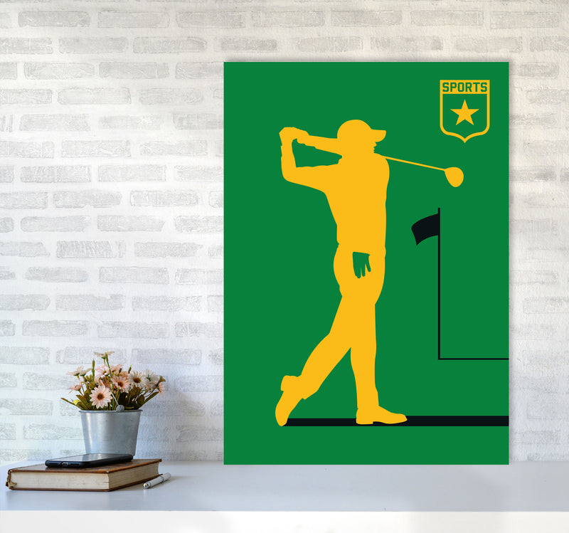 Golf Green Art Print by Bo Lundberg A1 Black Frame