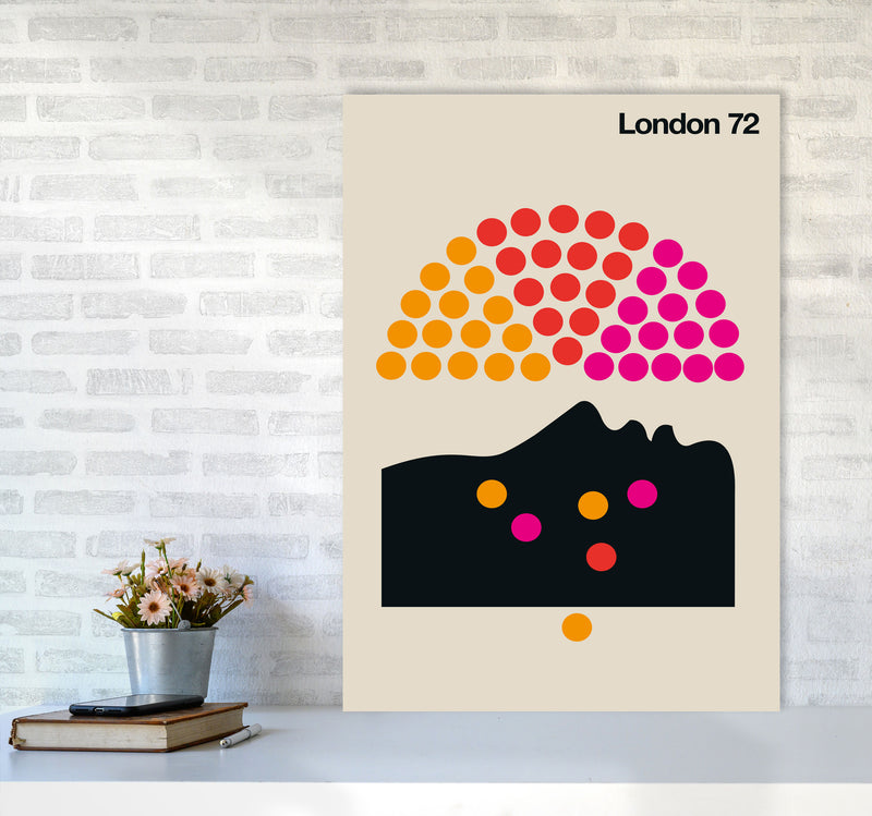 London 72 Art Print by Bo Lundberg A1 Black Frame