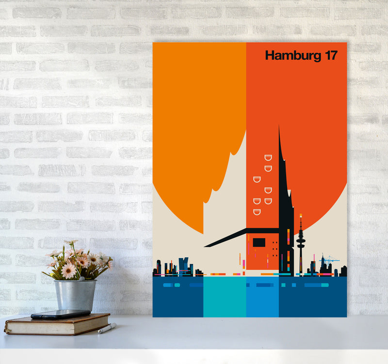 Hamburg 17 Art Print by Bo Lundberg A1 Black Frame