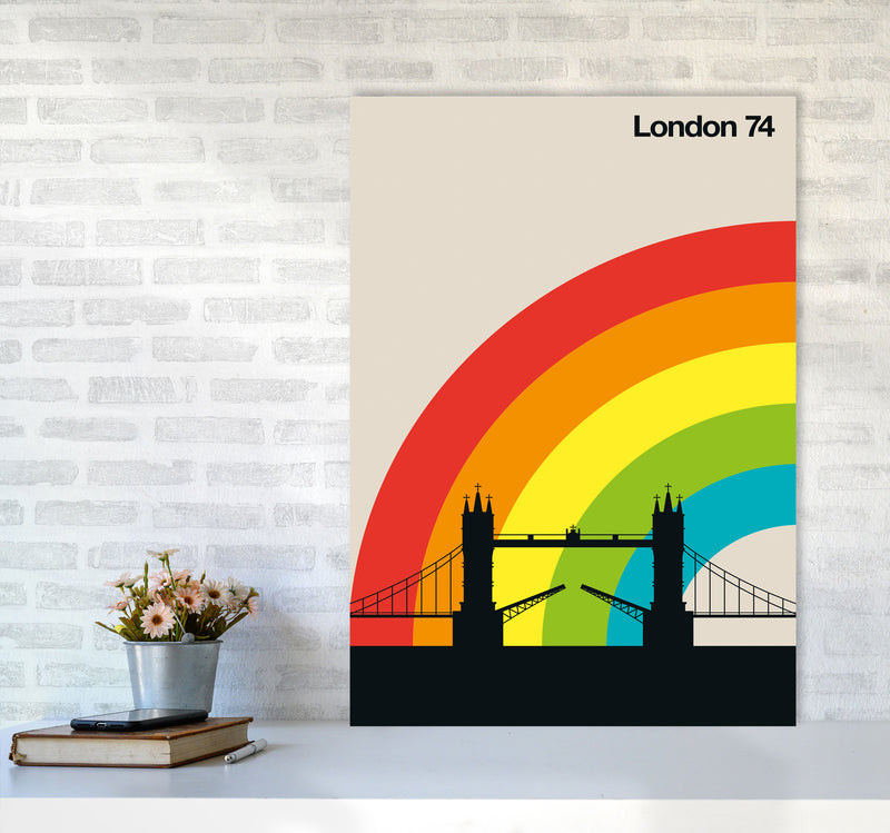 London 74 Art Print by Bo Lundberg A1 Black Frame
