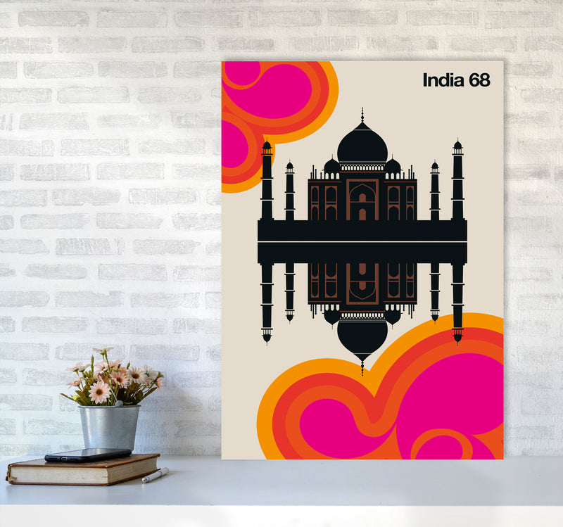 India 68 Art Print by Bo Lundberg A1 Black Frame