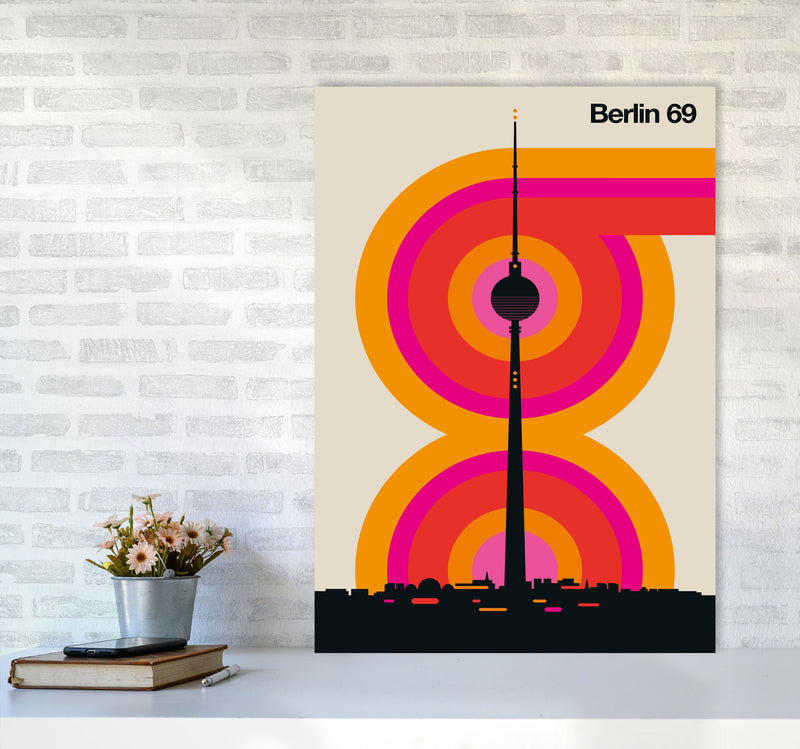 Berlin 69 Art Print by Bo Lundberg A1 Black Frame