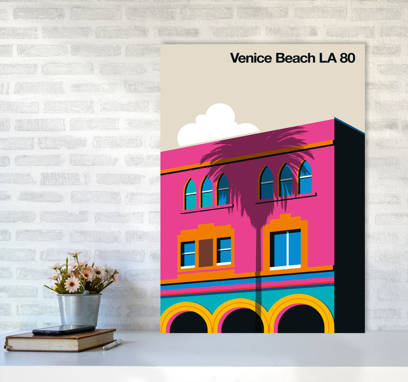 Venice Beach 80 Art Print by Bo Lundberg A1 Black Frame