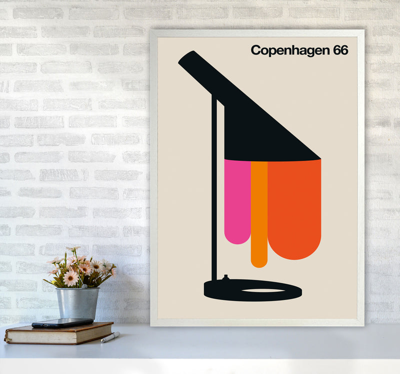 Copenhagen 66 Art Print by Bo Lundberg A1 Oak Frame