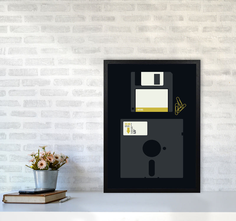 Icons Floppy 2 Art Print by Bo Lundberg A2 White Frame