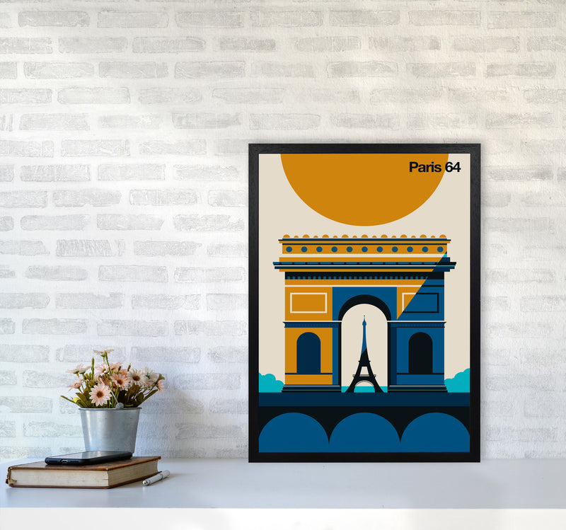 Paris 64 Art Print by Bo Lundberg A2 White Frame
