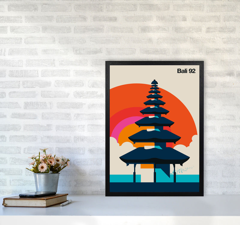 Bali 92 Art Print by Bo Lundberg A2 White Frame