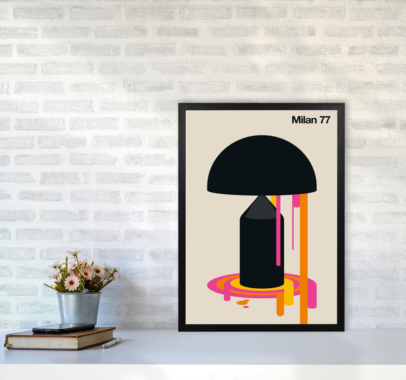 Milan 77 Art Print by Bo Lundberg A2 White Frame