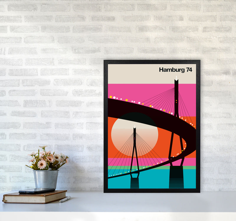 Hamburg 74 Art Print by Bo Lundberg A2 White Frame