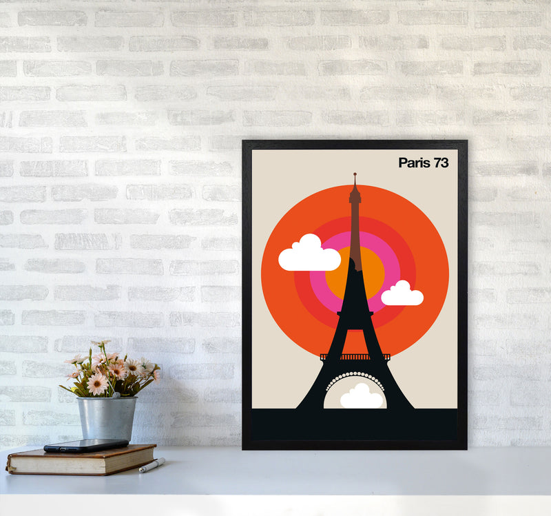 Paris 73 Art Print by Bo Lundberg A2 White Frame