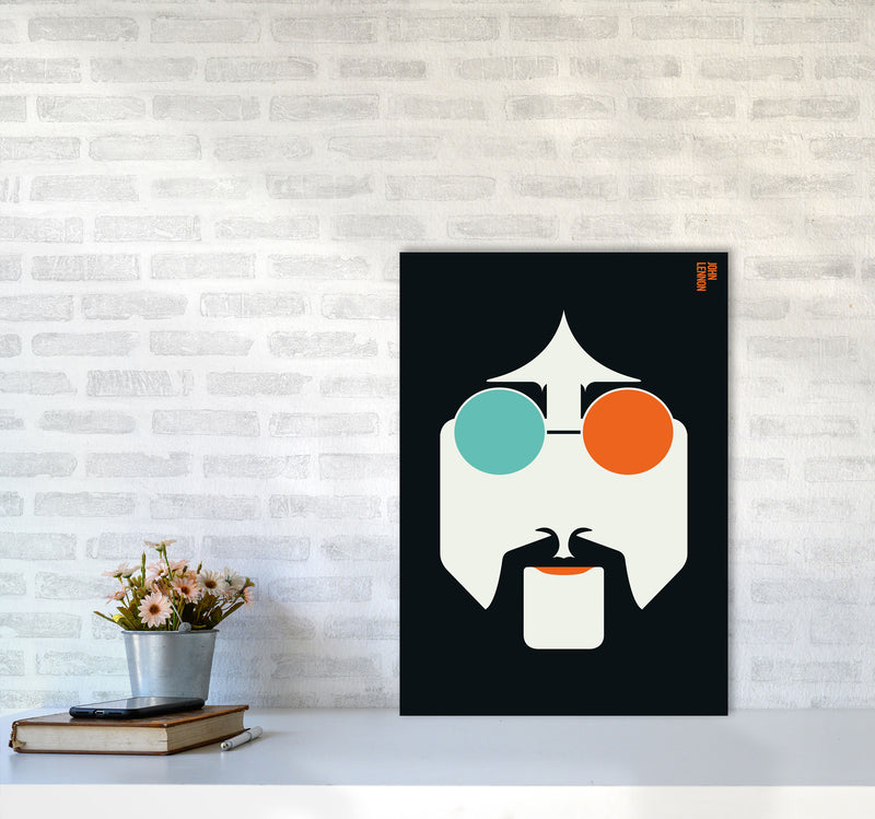 Icons John Lennon Art Print by Bo Lundberg A2 Black Frame