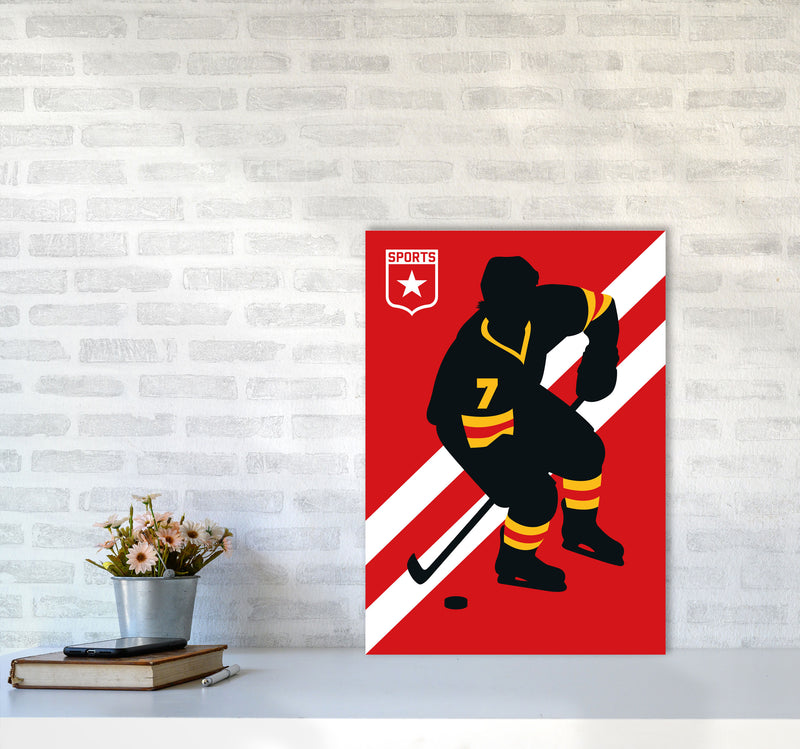 Icehockey Art Print by Bo Lundberg A2 Black Frame