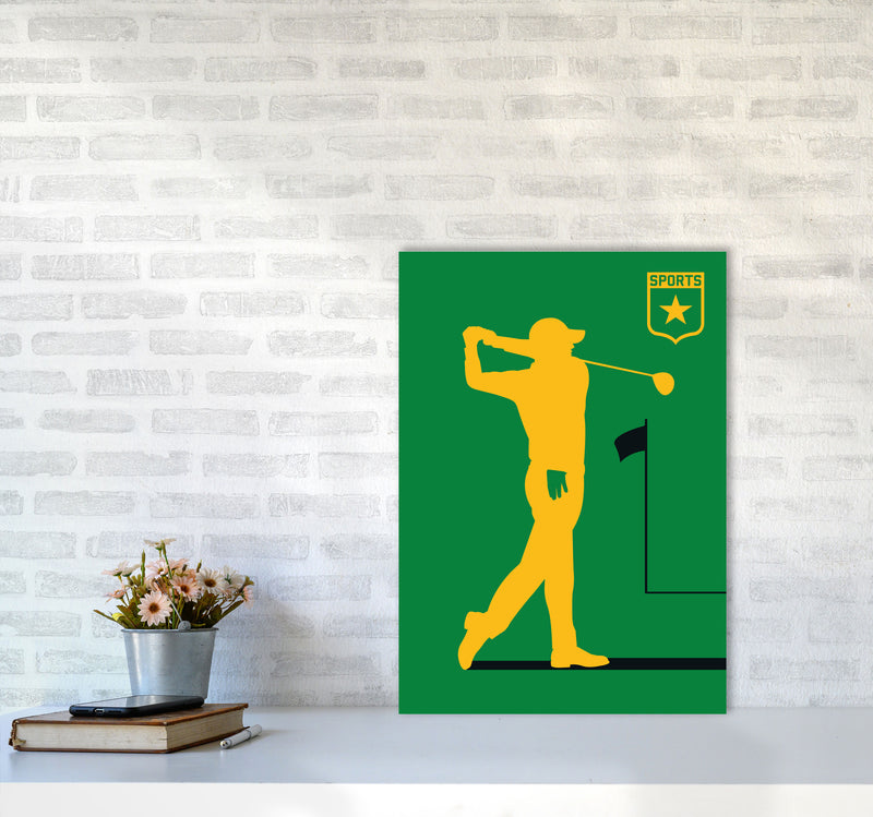 Golf Green Art Print by Bo Lundberg A2 Black Frame