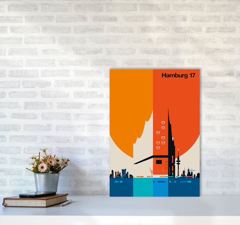Hamburg 17 Art Print by Bo Lundberg A2 Black Frame