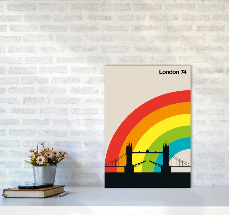 London 74 Art Print by Bo Lundberg A2 Black Frame