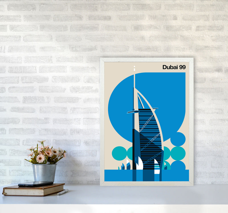 Dubai 99 Art Print by Bo Lundberg A2 Oak Frame