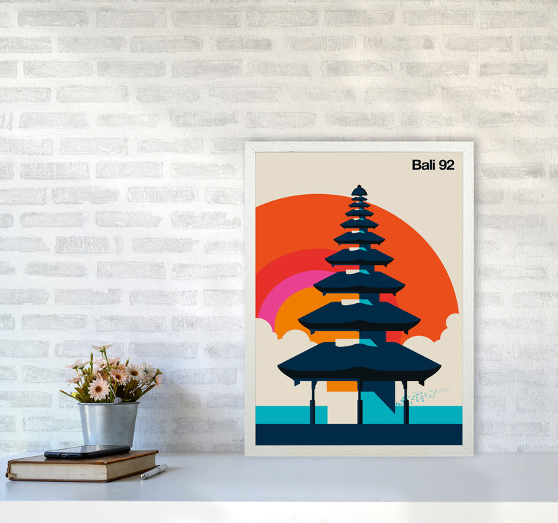 Bali 92 Art Print by Bo Lundberg A2 Oak Frame