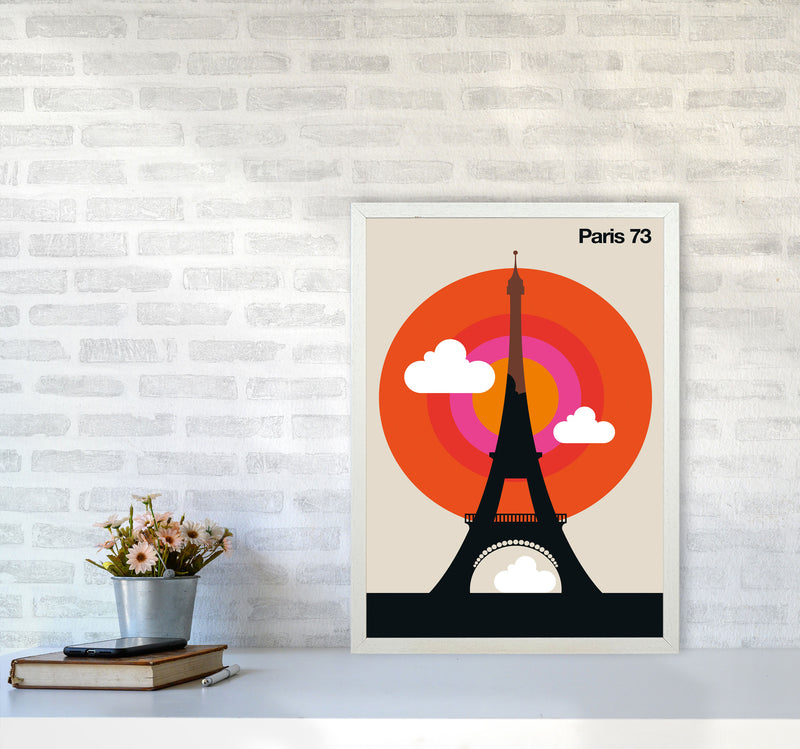 Paris 73 Art Print by Bo Lundberg A2 Oak Frame