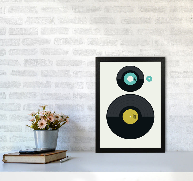Icons LP vs EP Rev Art Print by Bo Lundberg A3 White Frame