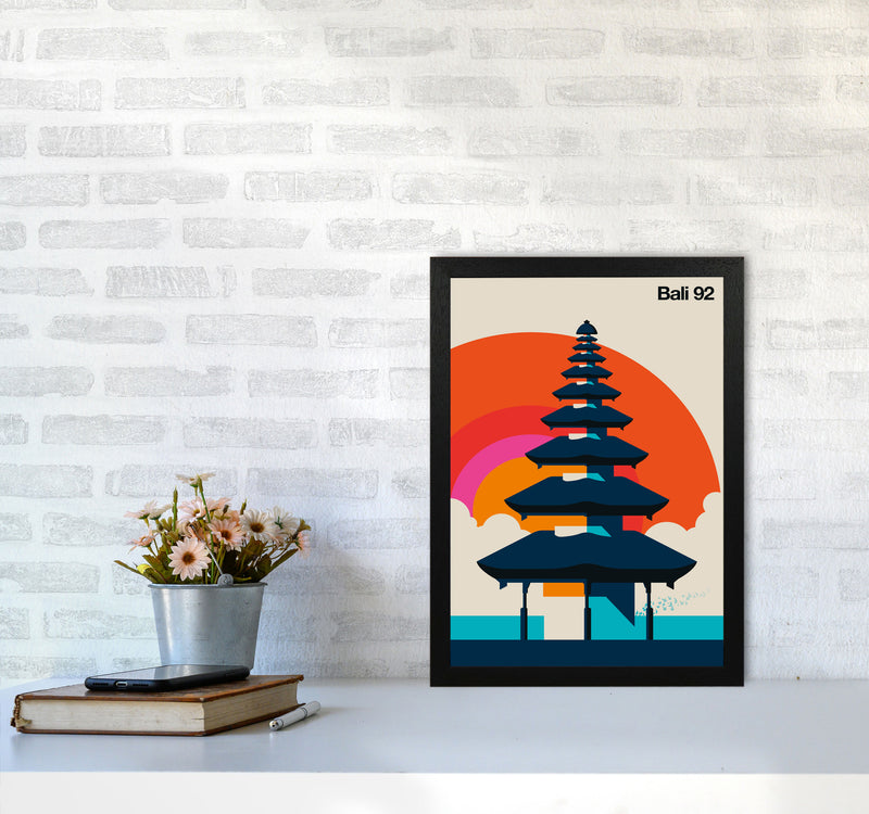 Bali 92 Art Print by Bo Lundberg A3 White Frame