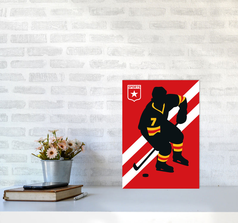 Icehockey Art Print by Bo Lundberg A3 Black Frame