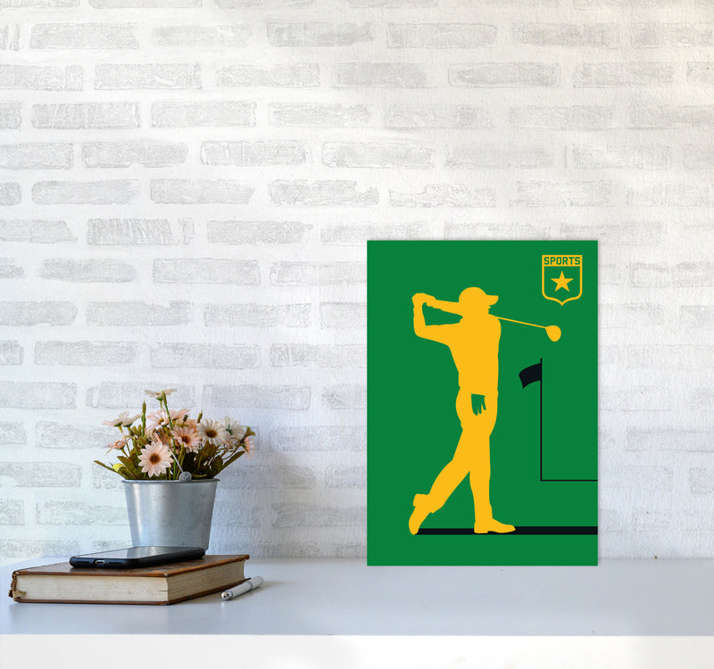 Golf Green Art Print by Bo Lundberg A3 Black Frame