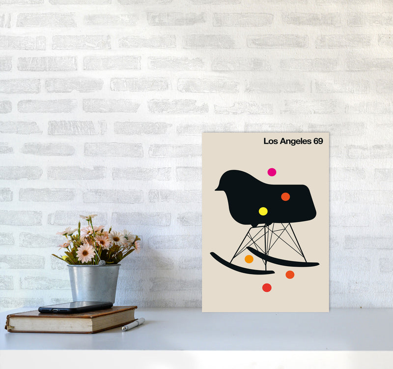 LA 69 Art Print by Bo Lundberg A3 Black Frame