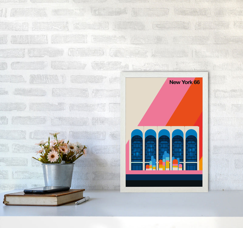 New York 66 Art Print by Bo Lundberg A3 Oak Frame