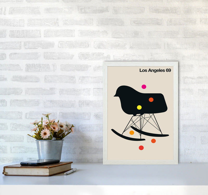 LA 69 Art Print by Bo Lundberg A3 Oak Frame