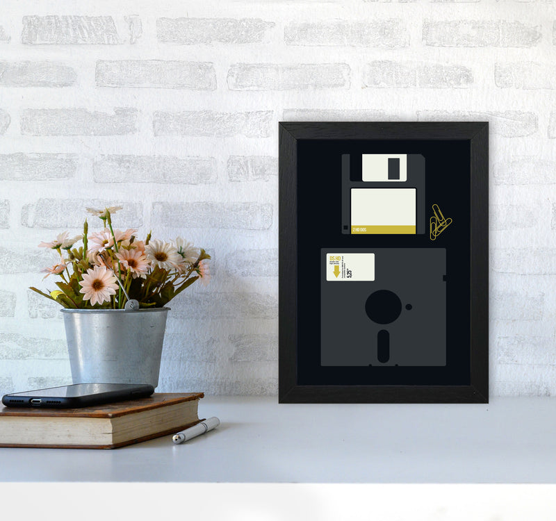 Icons Floppy 2 Art Print by Bo Lundberg A4 White Frame