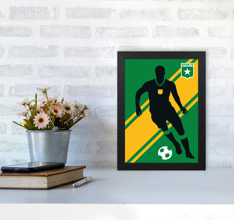 Football Art Print by Bo Lundberg A4 White Frame