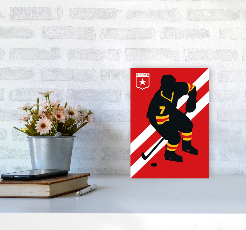 Icehockey Art Print by Bo Lundberg A4 Black Frame