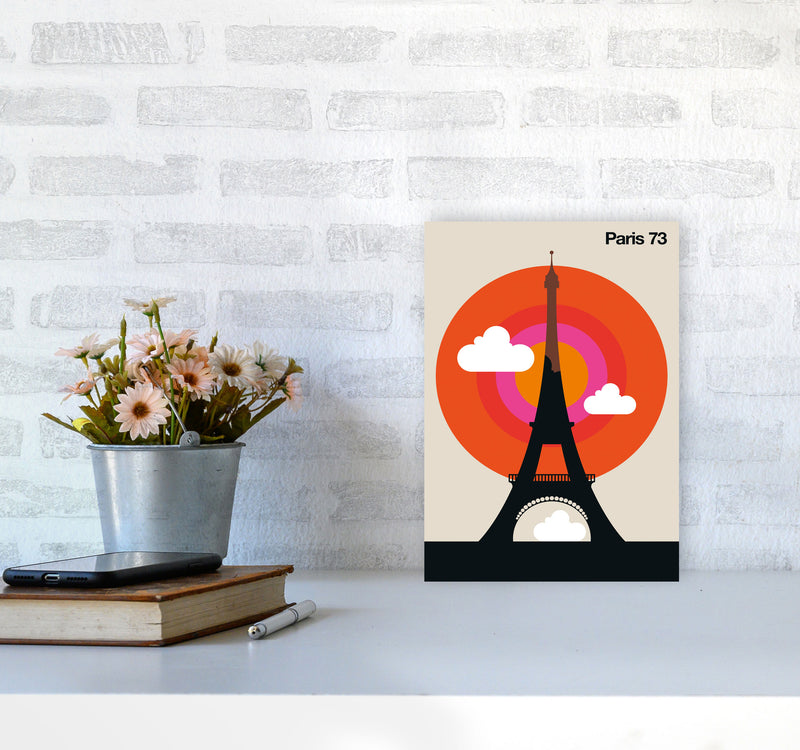 Paris 73 Art Print by Bo Lundberg A4 Black Frame