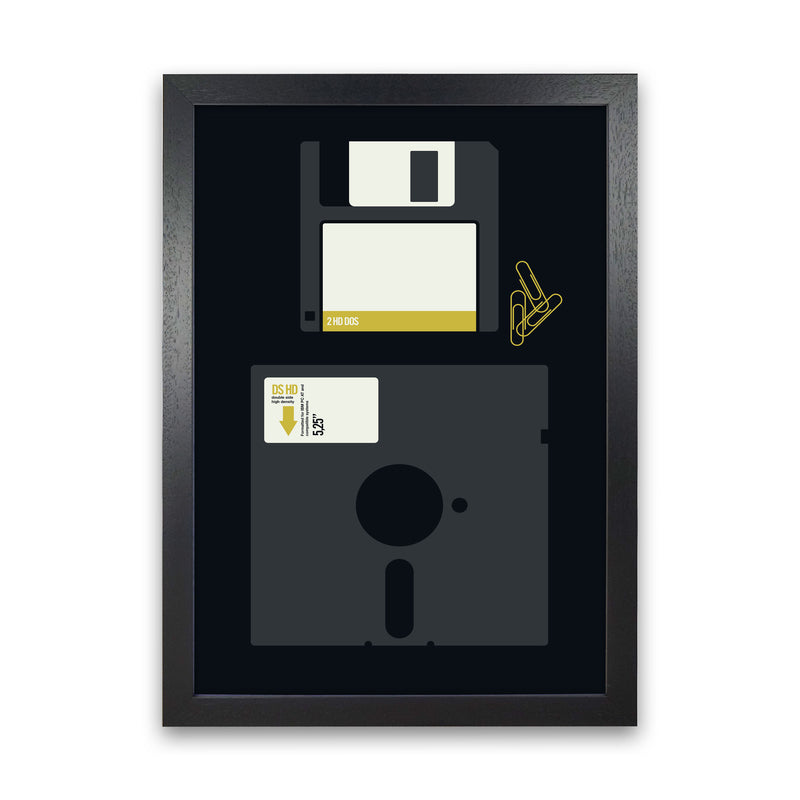 Icons Floppy 2 Art Print by Bo Lundberg Black Grain