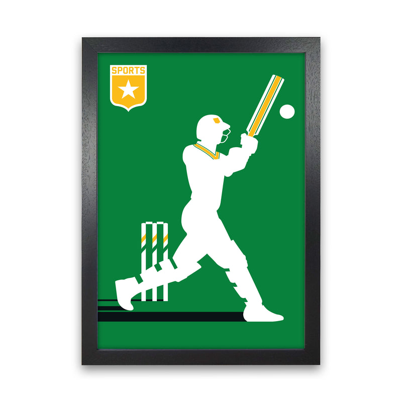 Cricket Art Print by Bo Lundberg Black Grain