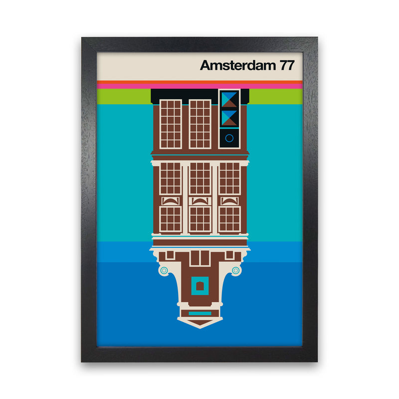 Amsterdam 77 Art Print by Bo Lundberg Black Grain