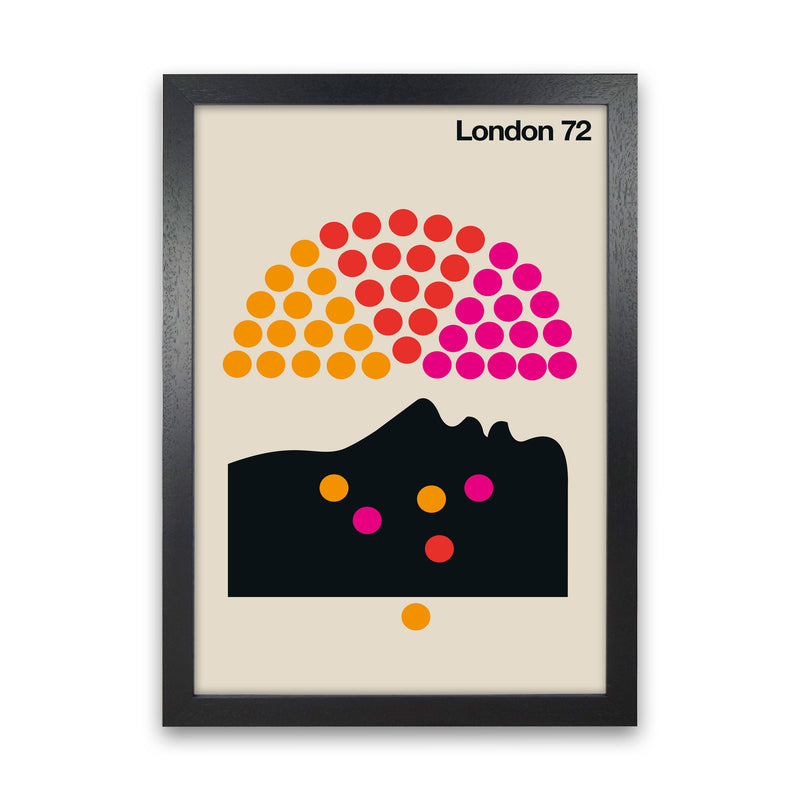 London 72 Art Print by Bo Lundberg Black Grain