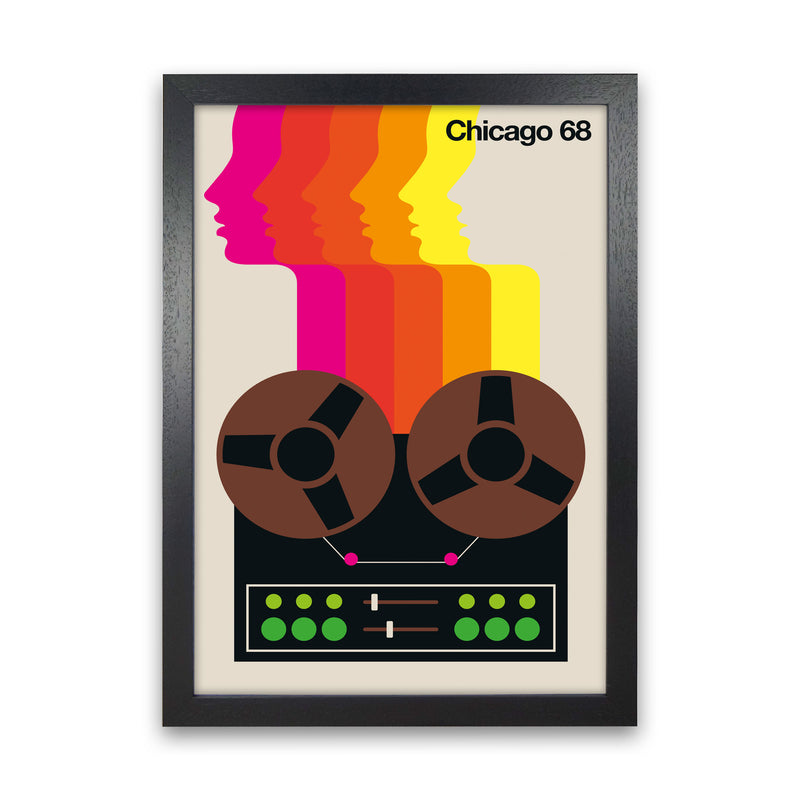 Chicago 68 Art Print by Bo Lundberg Black Grain