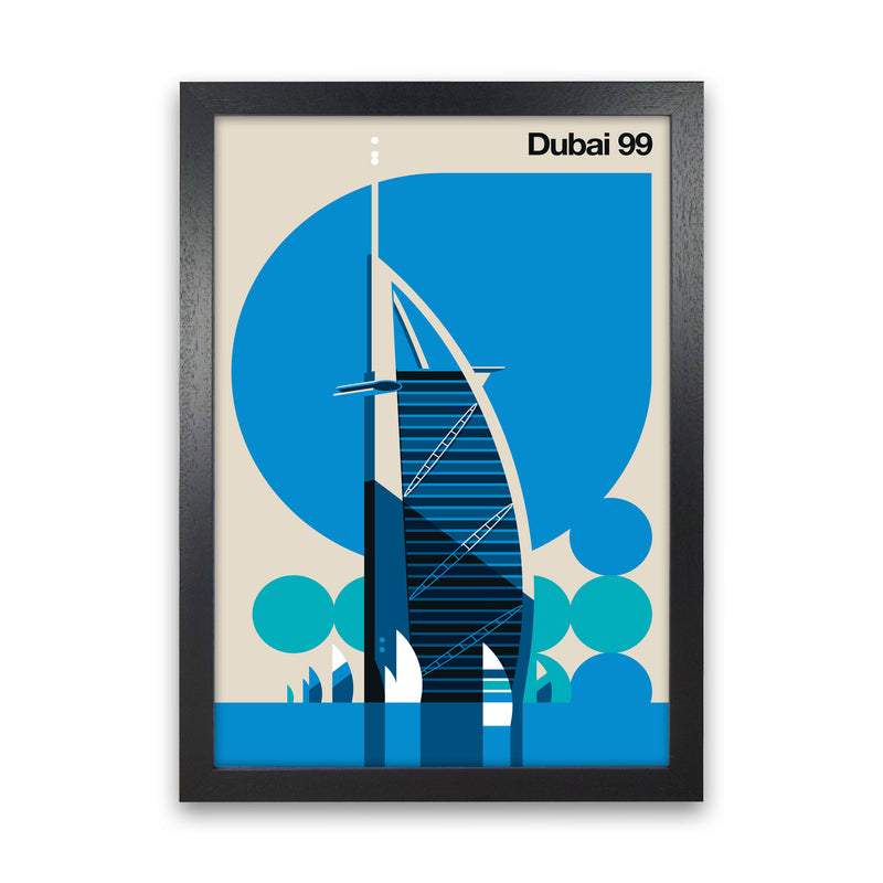 Dubai 99 Art Print by Bo Lundberg Black Grain