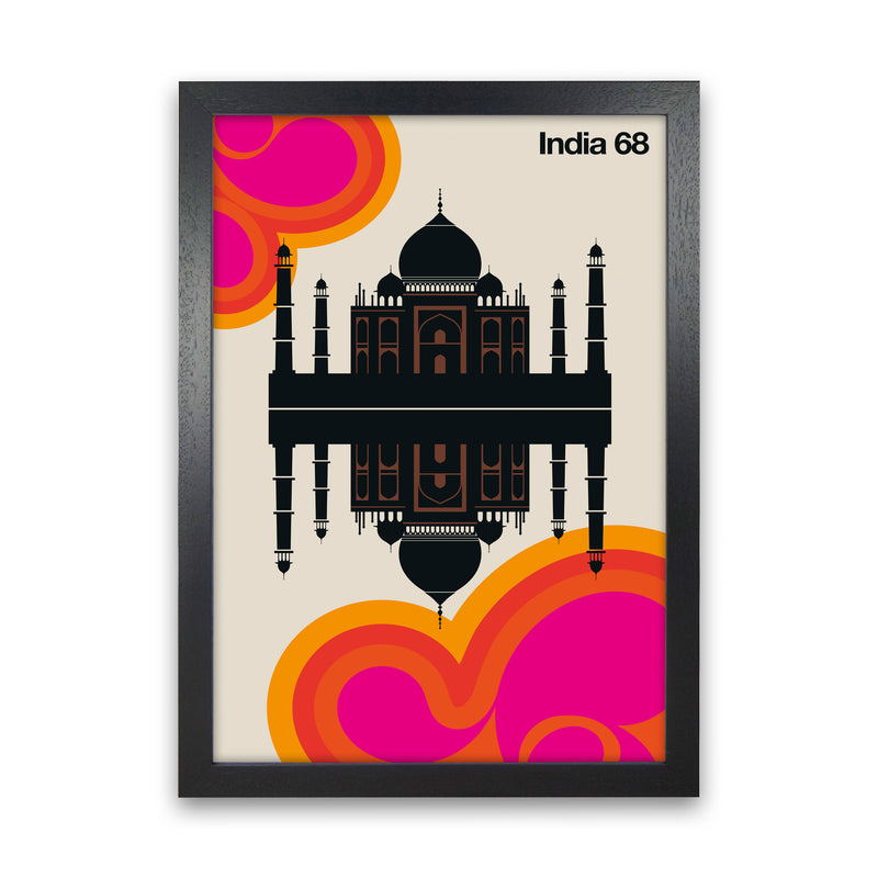 India 68 Art Print by Bo Lundberg Black Grain
