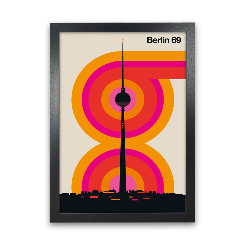 Berlin 69 Art Print by Bo Lundberg Black Grain