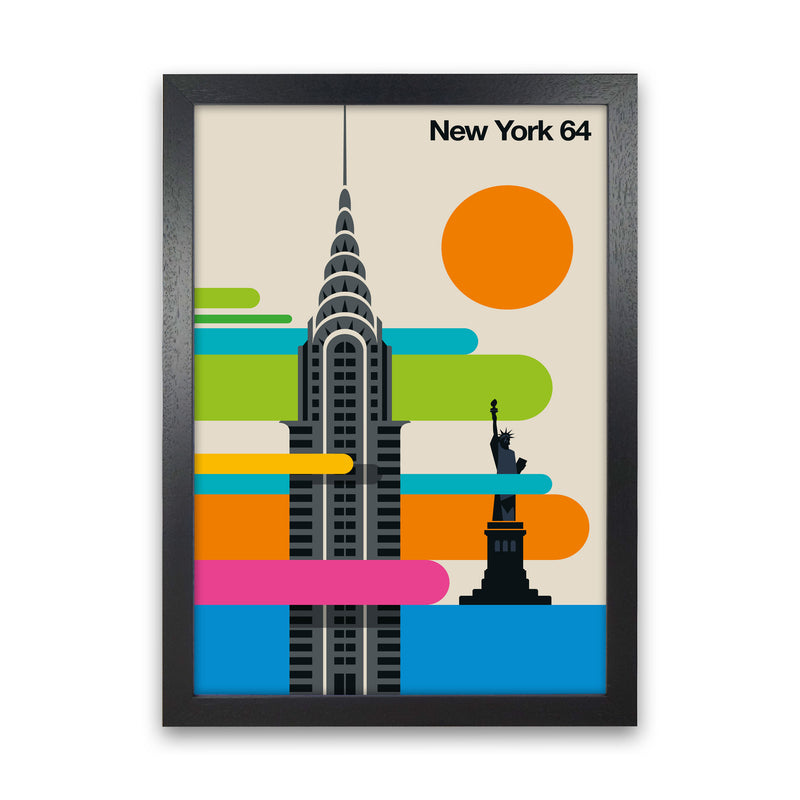 New York 64 Art Print by Bo Lundberg Black Grain