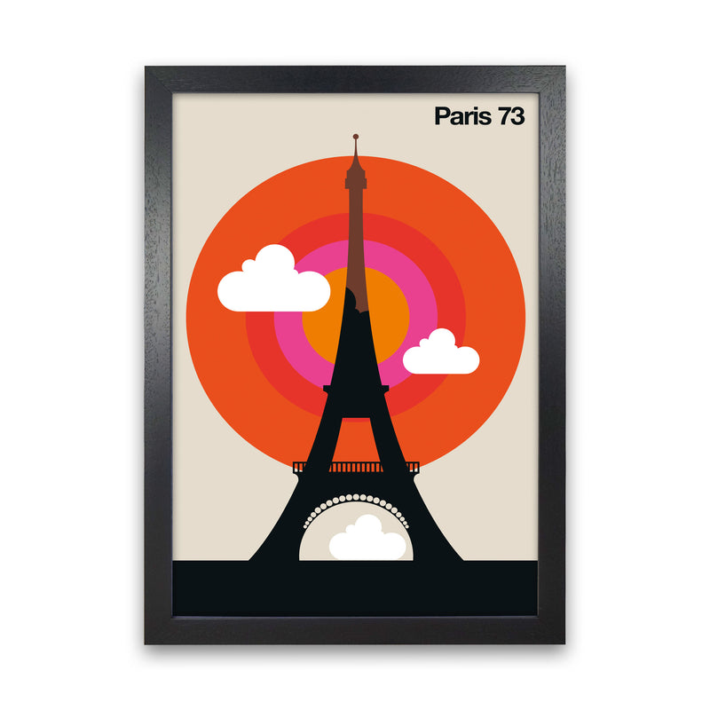 Paris 73 Art Print by Bo Lundberg Black Grain