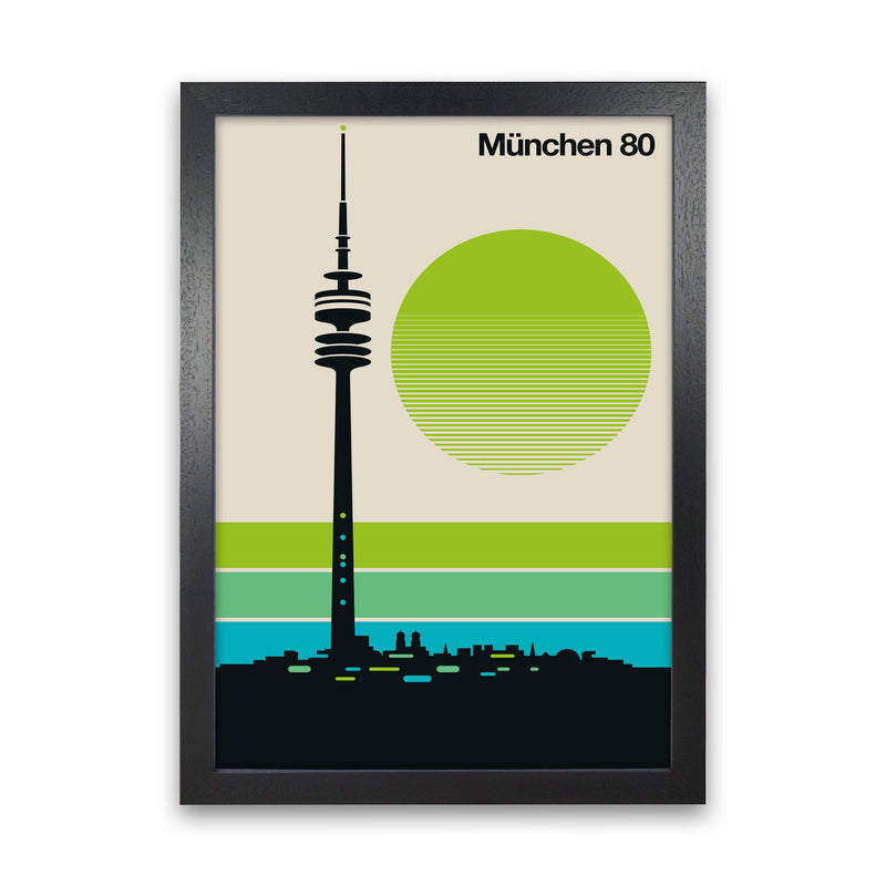 München 80 Art Print by Bo Lundberg Black Grain